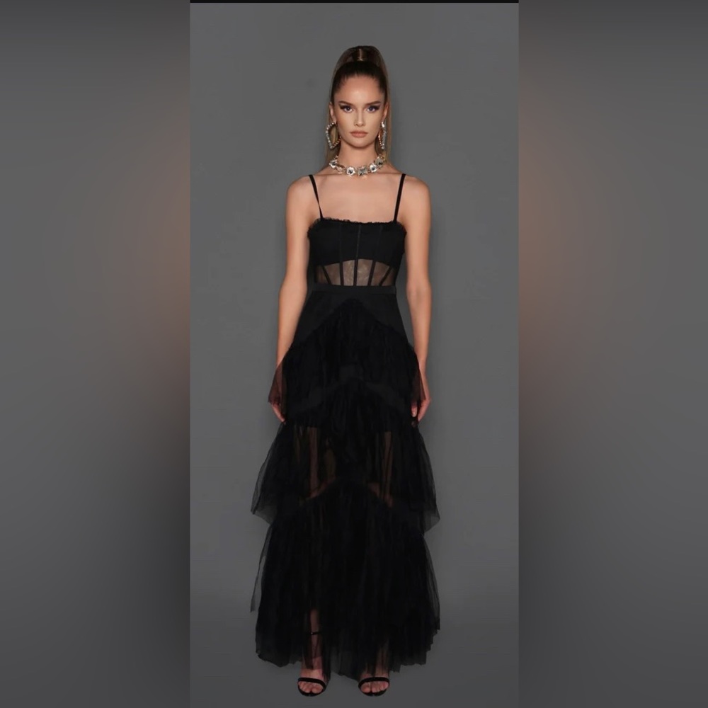 Black Tulle Corset Dress - Small/Medium